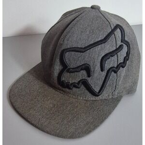 Fox Racing Mens Snap-Back Fox Head Logo Hat OSFA Gray